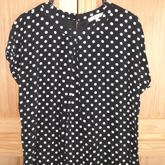Andree By Unit black/white "Dots" dress Size L - Picture 2 of 3